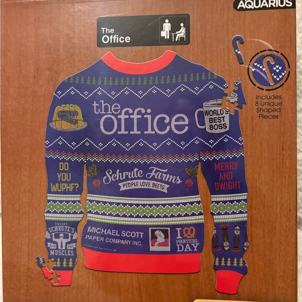 The Office Ugly Christmas Sweater Shaped 1000 Pieces Jigsaw Puzzle NIB